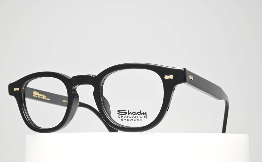 JAMES DEAN EYEWEAR COLLECTION ARNIE (44□24) _ BLACK (with GOLD CLIP ON)