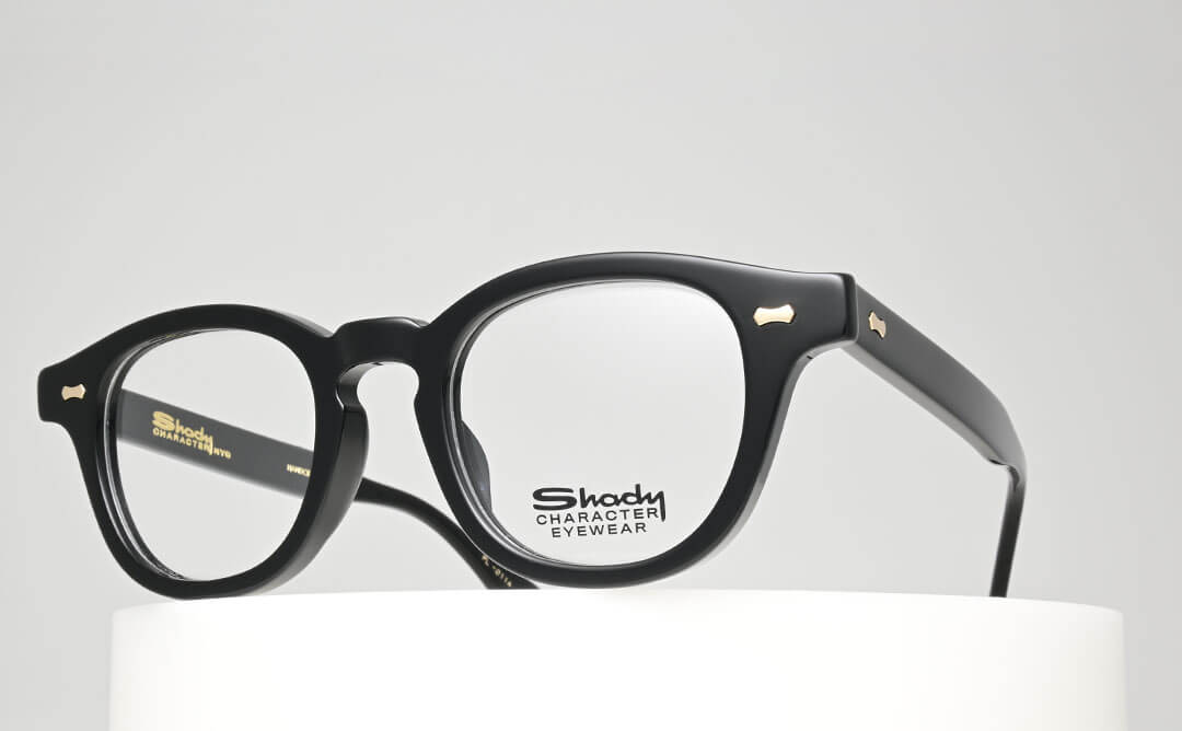 JAMES DEAN EYEWEAR COLLECTION ARNIE (46□22)_ BLACK (with GOLD CLIP ON )