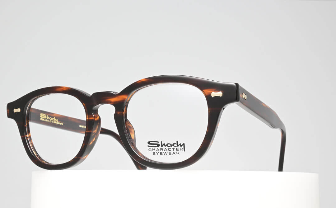 JAMES DEAN EYEWEAR COLLECTION ARNIE (46□22) _ INDIANA BROWN (with GOLD CLIP ON)