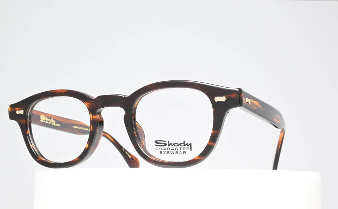JAMES DEAN EYEWEAR COLLECTION ARNIE (44□24) _ INDIANA BROWN (with GOLD CLIP ON)
