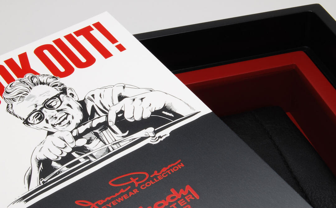 JAMES DEAN EYEWEAR COLLECTION ARNIE (46□22)_ BLACK (with GOLD CLIP ON )